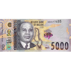 (397) ** PNew (PN71) Malawi - 5000 Kwacha Yeat 2021